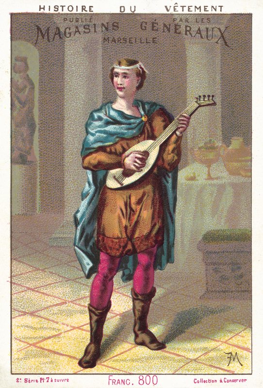 Frank, c 800 AD (renkli taş) by European School