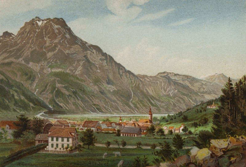 Luzern Gölü: Altdorf (renkli taş) by European School