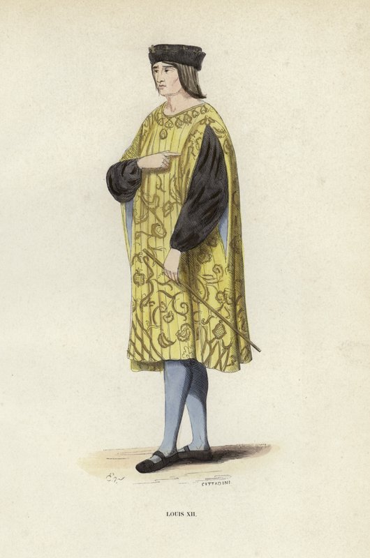 Louis XII (renkli gravür) by European School