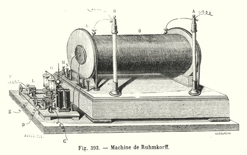 Machine de Ruhmkorff (gravür) by European School