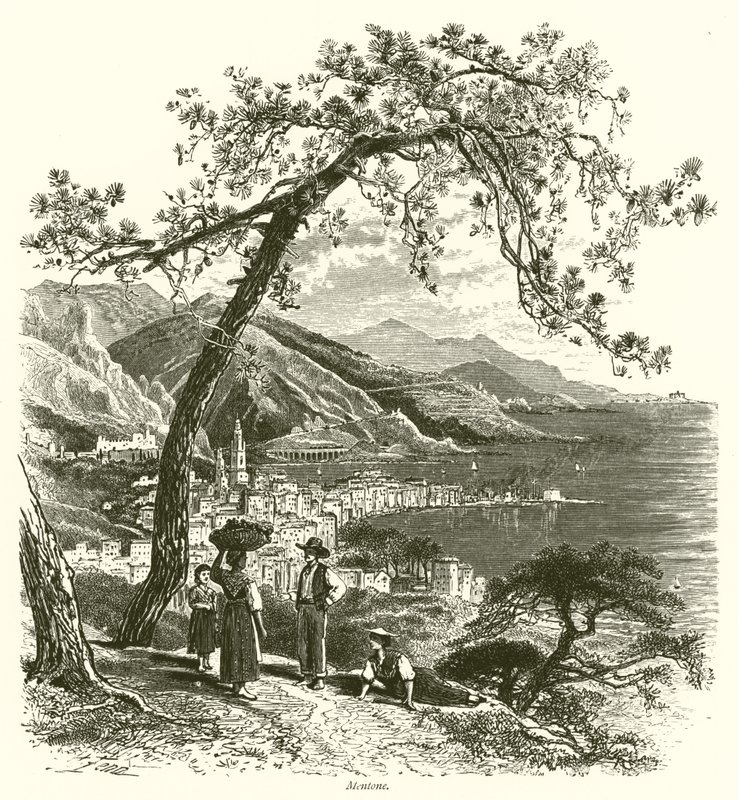 Menton (gravür) by European School