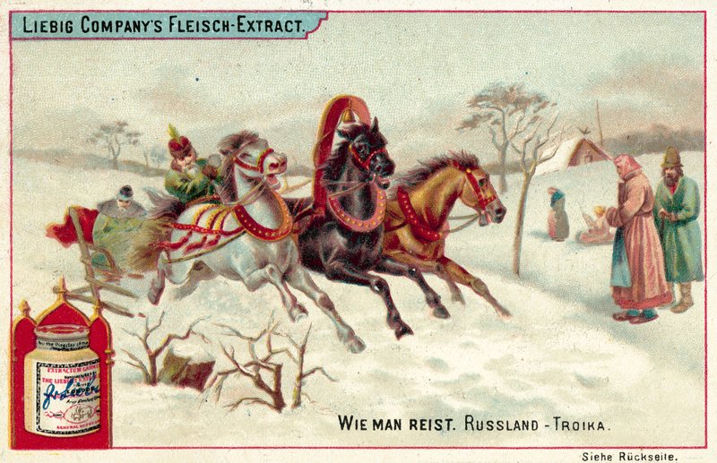 Rus troykası (chromolitho) by European School