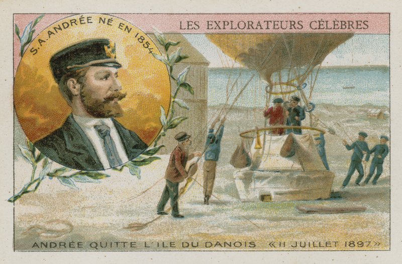 Salomon August Andree (kromolitho) by European School