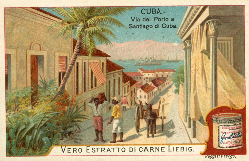 Santiago de Cuba (kromolitho) by European School