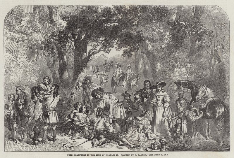 II. Charles Zamanında Fete Champetre by F. Tayler