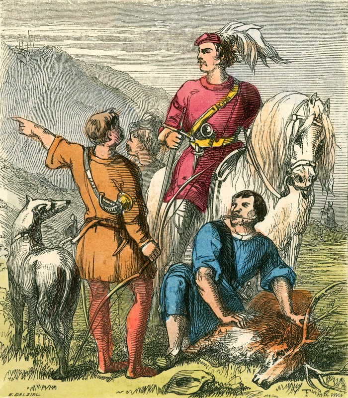 Earl Percy hunting in Chevy Chase by F. Tayler
