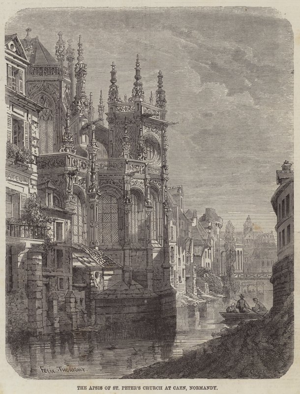 Caen, Normandiya'daki Aziz Petrus Kilisesi'nin Apsis'i by Felix Thorigny