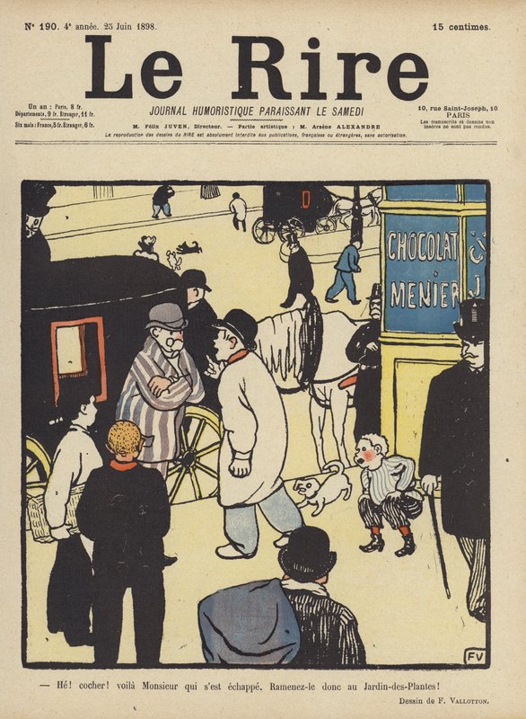 Le Rire için İllüstrasyon by Felix Edouard Vallotton