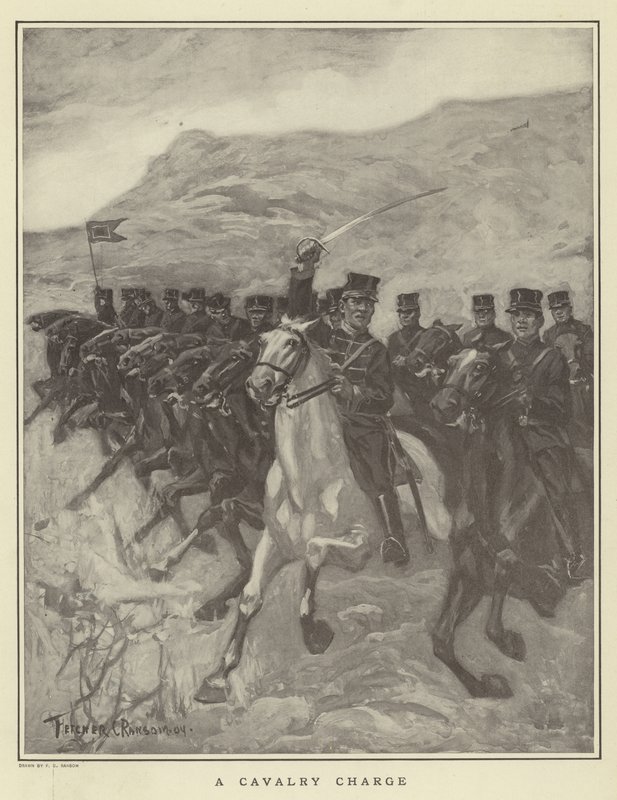 Bir süvari hücumu by Fletcher C. Ransom