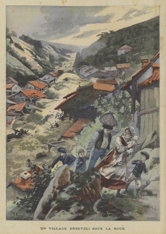 Çamurla gömülü bir köy by Fortune Louis Meaulle