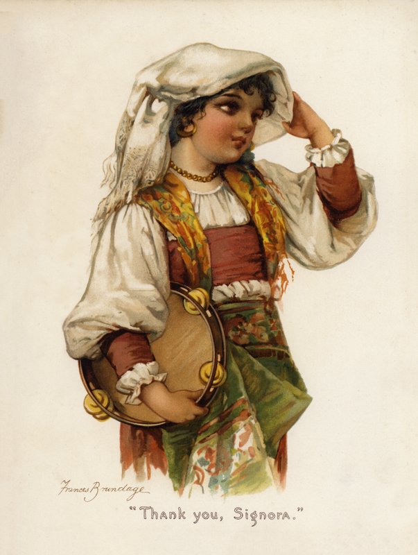 Kızlar: "Teşekkürler Sinyora" (renkli taş) by Frances Brundage