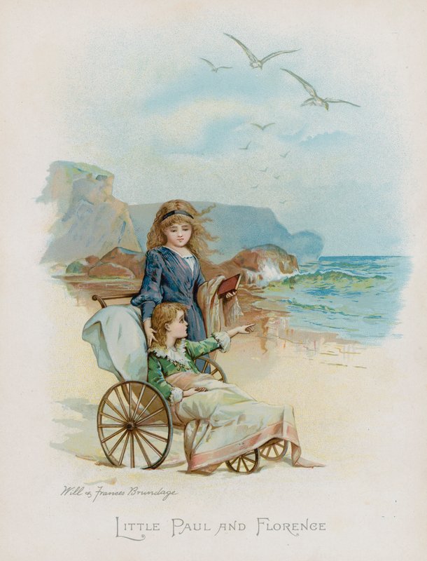 Küçük Paul ve Floransa (chromolitho) by Frances Brundage