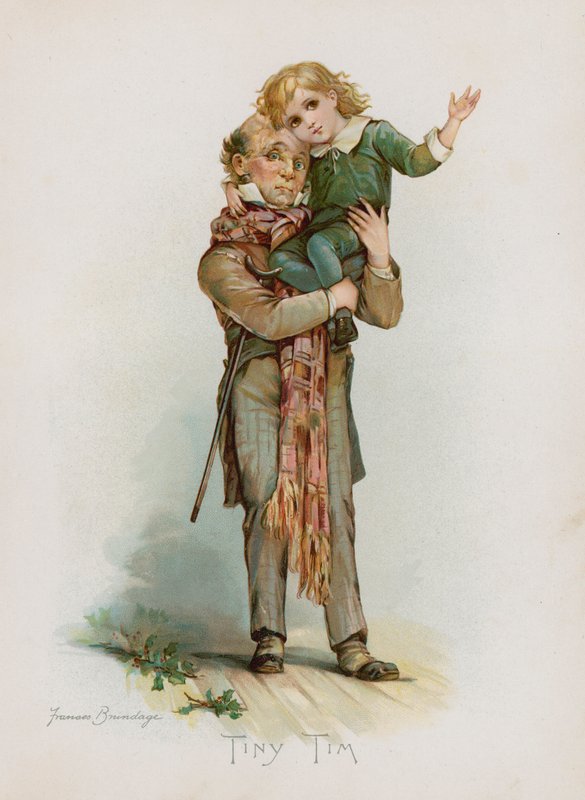 Minik Tim (kromolitho) by Frances Brundage