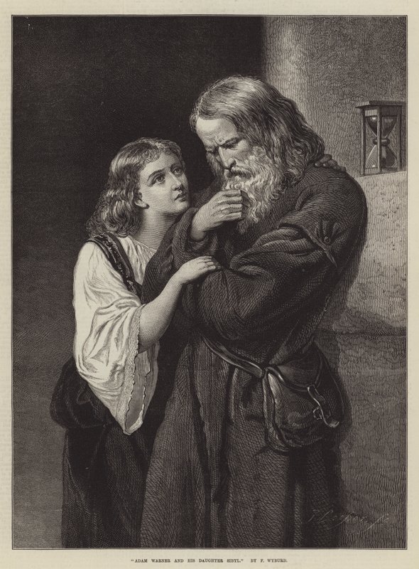 ಆಡಮ್ ವಾರ್ನರ್ ಮತ್ತು ಅವರ ಮಗಳು ಸಿಬಿಲ್ ಟರ್ಕ್ by Francis John Wyburd