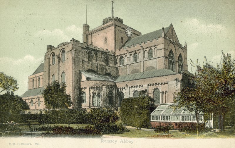 Romsey Manastırı (renkli fotoğraf) by Francis G. O. Stuart