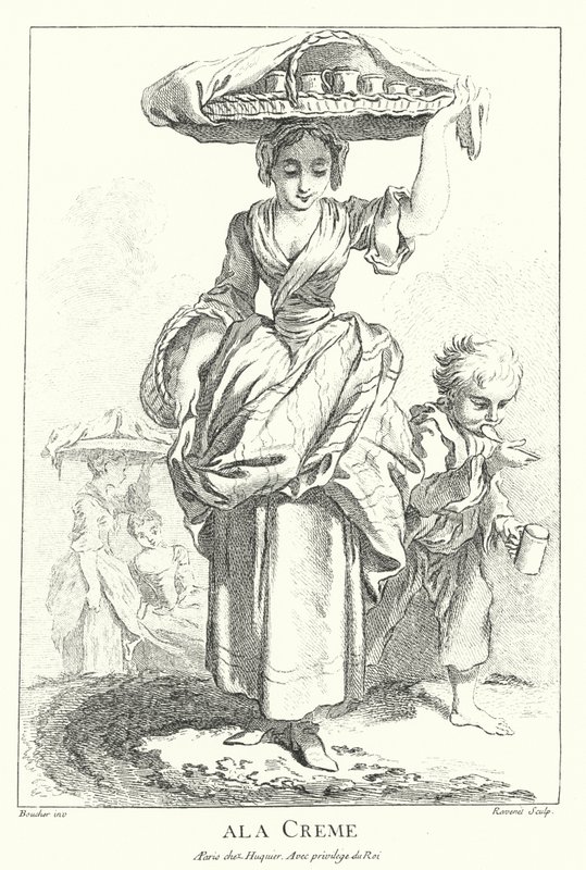 Krem satıcısı (gravür) by Francois (after) Boucher
