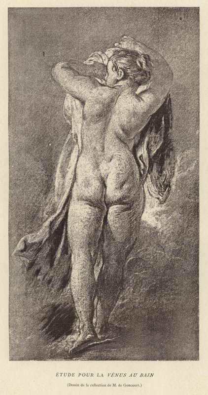 Banyoda Venüs için Çalışma by Francois (after) Boucher