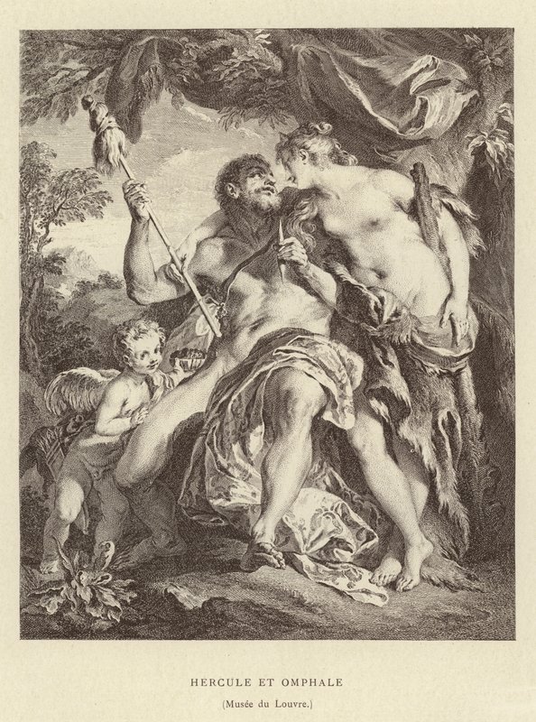 Herkül ve Omphale by Francois (after) Boucher