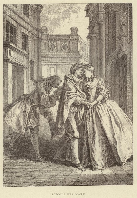 L'Ecole des Maris (gravür) by Francois (after) Boucher