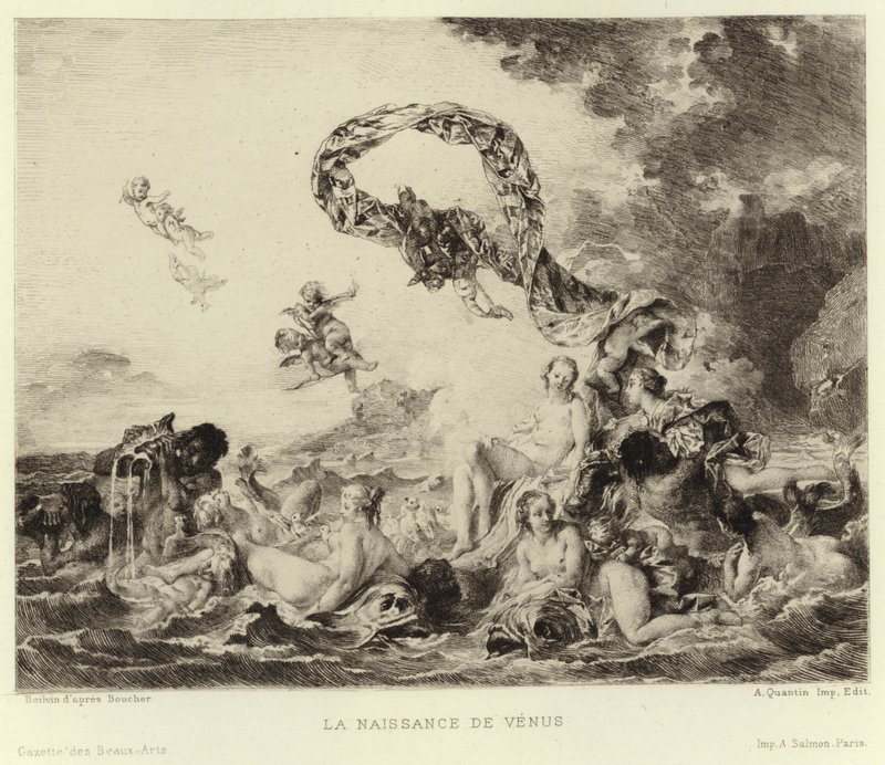 ಶುಕ್ರನ ಜನನ (ಟರ್ಕಿಶ್ ಕೆತ್ತನೆ) by Francois (after) Boucher