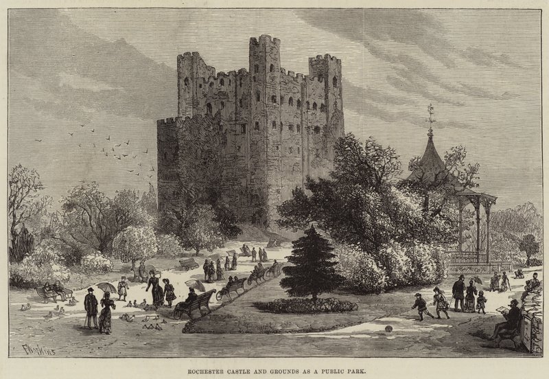 Halka Açık Park Olarak Rochester Kalesi ve Alanları by Frank Watkins