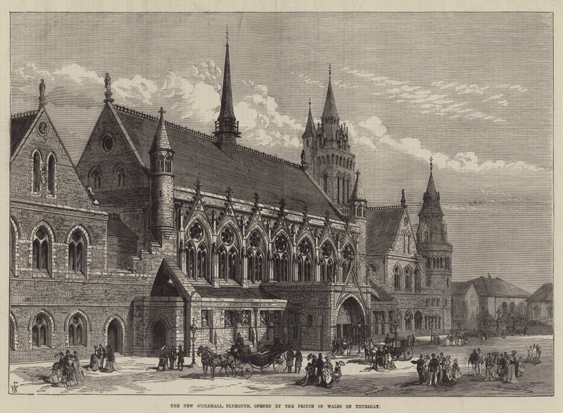 New Guildhall, Plymouth, Perşembe günü Galler Prensi tarafından açıldı by Frank Watkins
