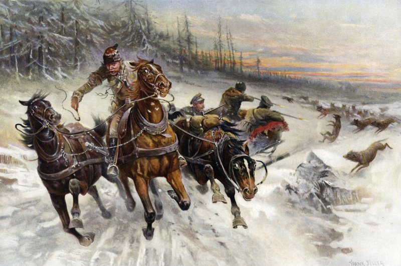 Attacked by wolves  by Frank after Feller