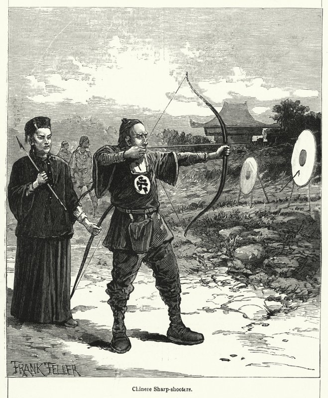 Çinli keskin nişancılar (gravür) by Frank (after) Feller