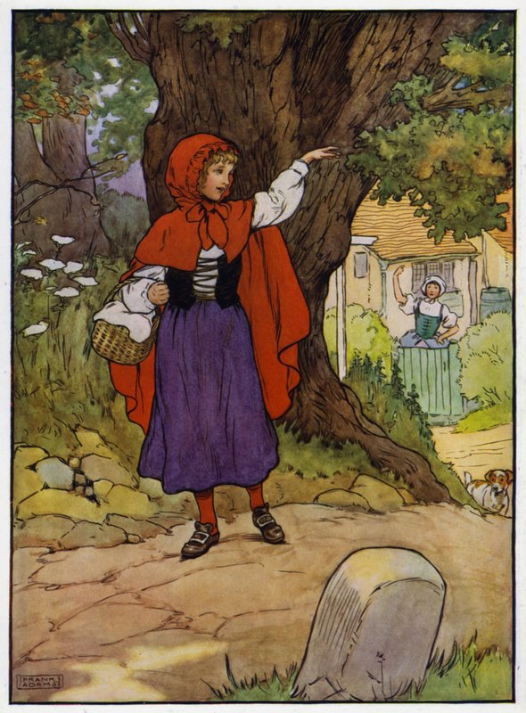 Kırmızı Başlıklı Kız (renkli taş) by Frank Adams