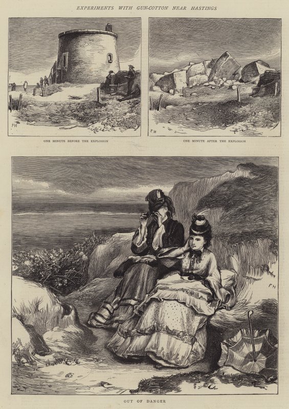 Hastings yakınlarında Gun-Pamuk ile Deneyler by Frank Holl