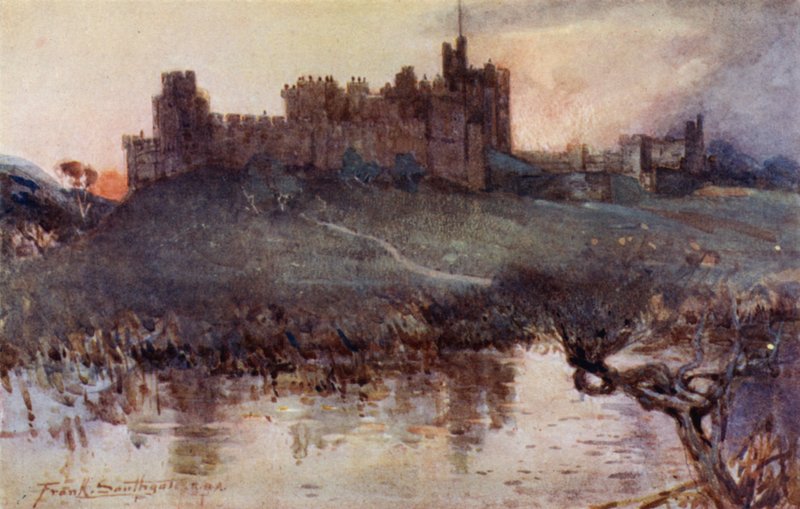 Alnwick Kalesi (renkli taş) by Frank Southgate