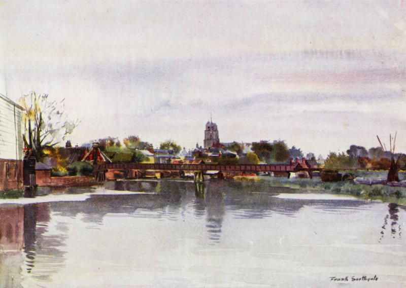 Norfolk Broads: Beccles (renkli taş) by Frank Southgate