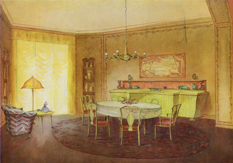 Oturma Odası (renkli lito) by Frans Arnold Breuhaus de Groot