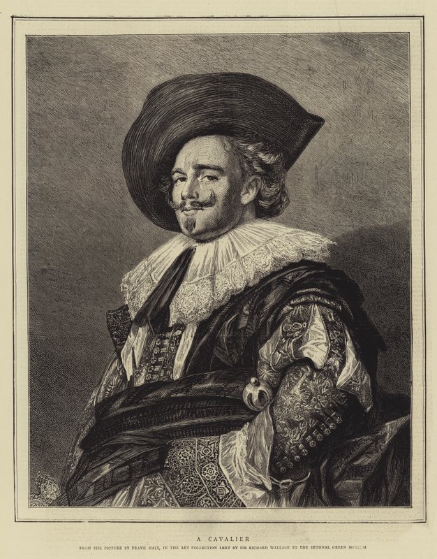 bir şövalye by Frans Hals