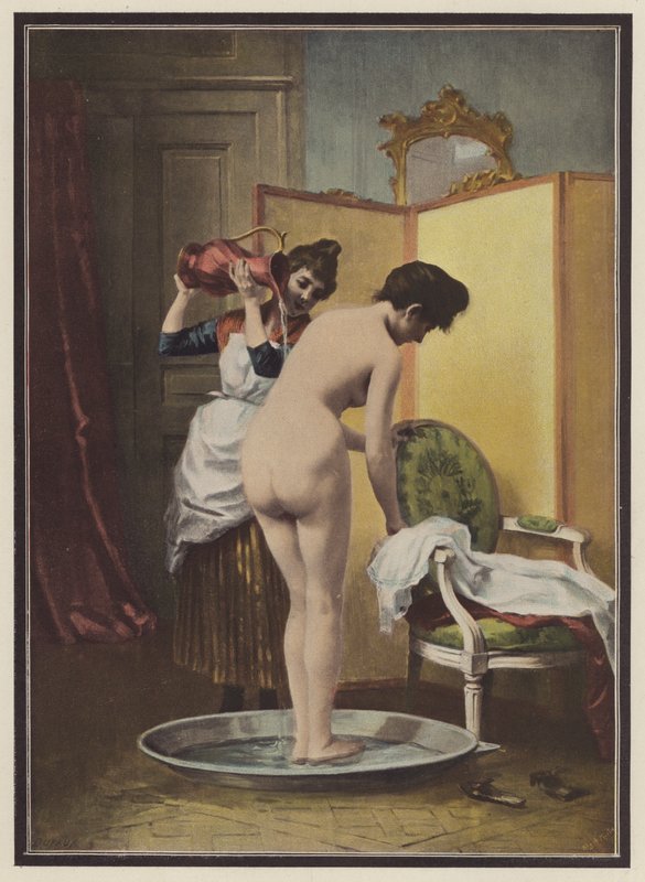 Kadın tuvaletinde (renkli taş) by Frederic Dufaux
