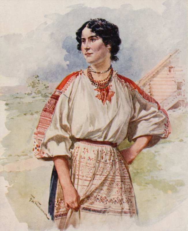 Yazlık Elbiseli Bir Rus Hizmetçi by Frederic de Haenen