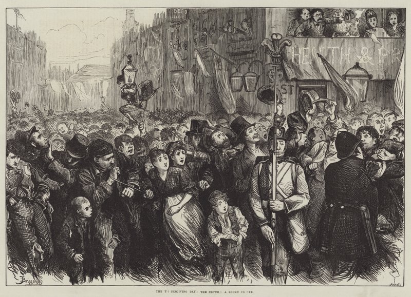 Şükran Günü, Kalabalık, Sert Bir Köşe by Frederick Barnard
