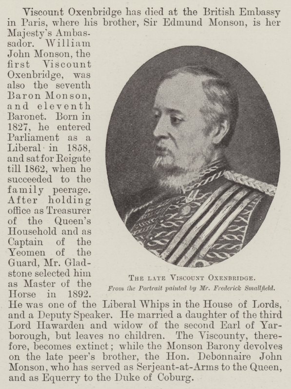 Geç Vikont Oxenbridge by Frederick Smallfield