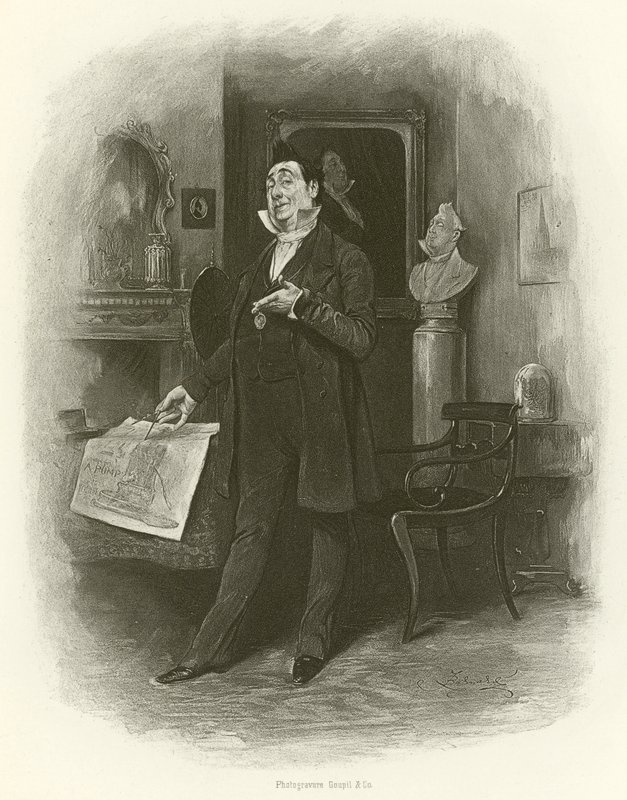 Mr. Pecksniff (gravure) by Frederick Barnard