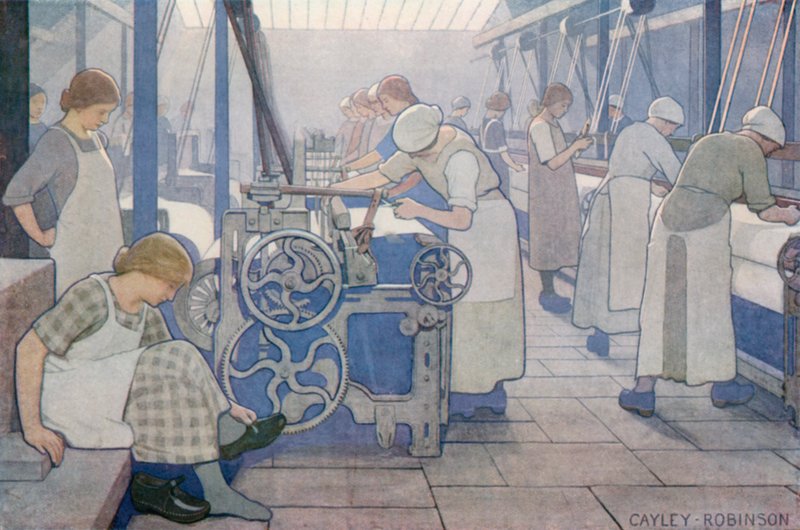 İngiliz Endüstrileri, Pamuk by Frederick Cayley Robinson