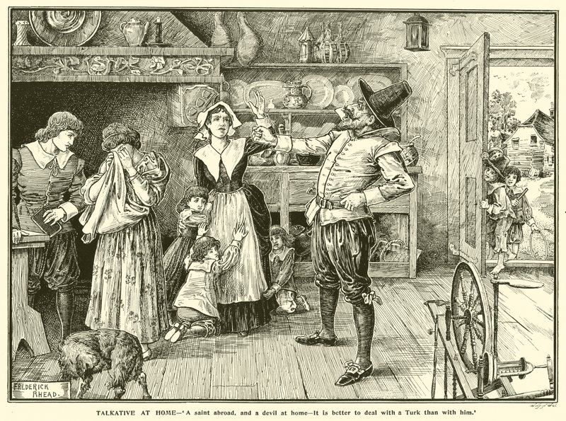 Evde Konuşkan (gravür) by Frederick Hurten Rhead