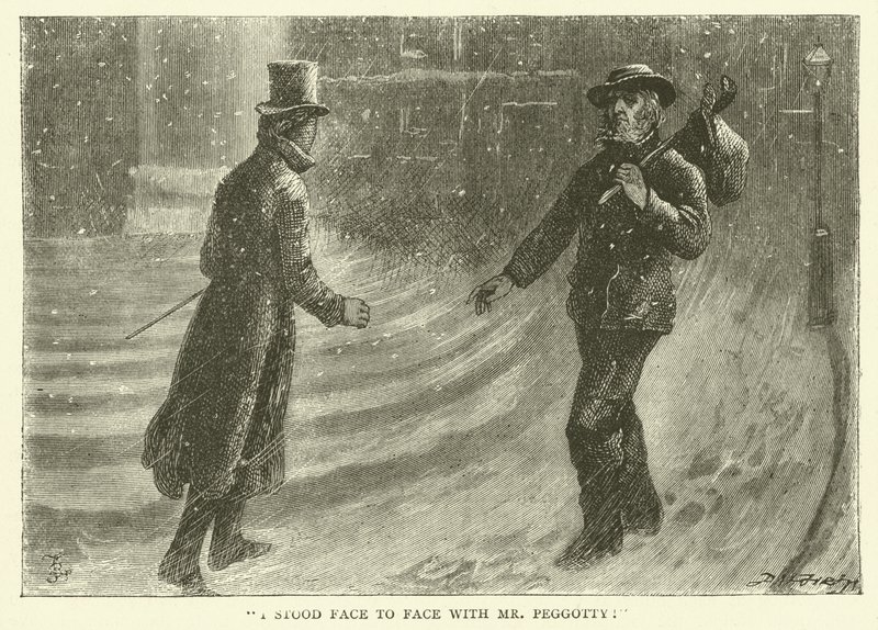 David Copperfield için İllüstrasyon by Frederick L. Bernard