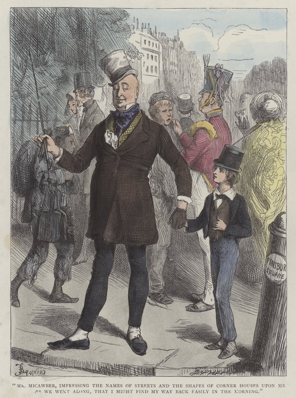 David Copperfield için İllüstrasyon by Frederick L. Bernard
