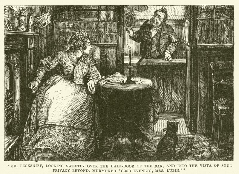 Martin Chuzzlewit için illüstrasyon by Frederick L. Bernard