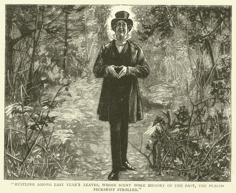Martin Chuzzlewit için illüstrasyon by Frederick L. Bernard