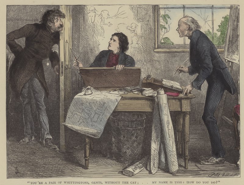 Martin Chuzzlewit için illüstrasyon by Frederick L. Bernard