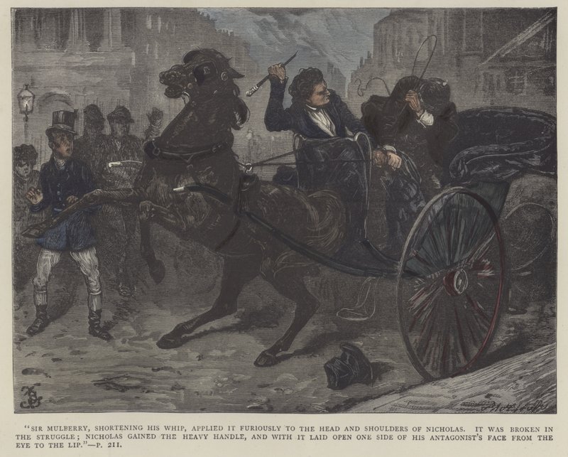 Nicholas Nickleby için İllüstrasyon by Frederick L. Bernard