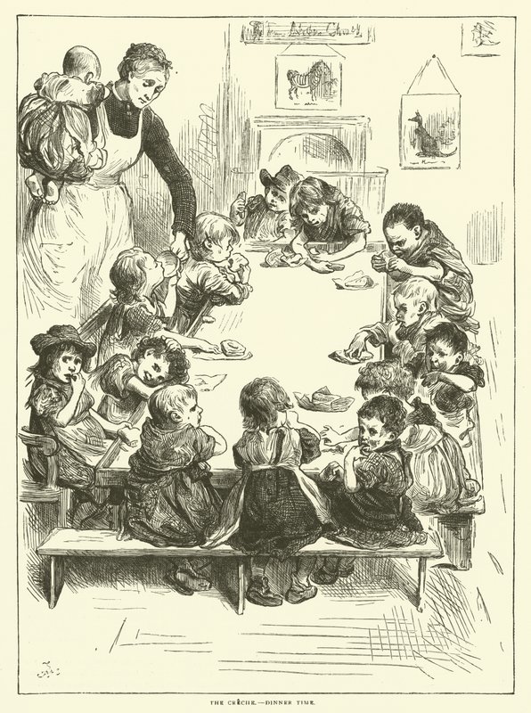 Kreş - akşam yemeği zamanı by Frederick L. Bernard