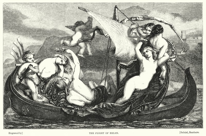 Helen'in Uçuşu (gravür) by Frederick Richard Pickersgill