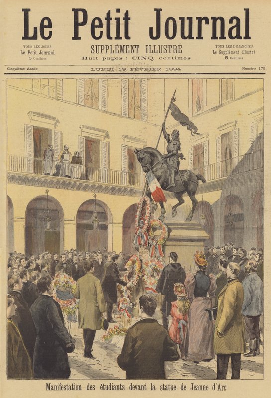 Fransız Katolik öğrenciler tarafından Joan of Arc onuruna gösteri by French School